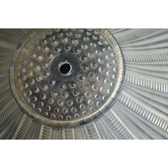 Art Deco Sunflower Glass Ceiling Shade Vintage White Frosted 14" Restoration - Picture 8 of 10